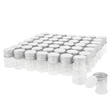 5ml Glass Vials with Screw Caps and Plastic Stoppers, Small Clear 5ml,