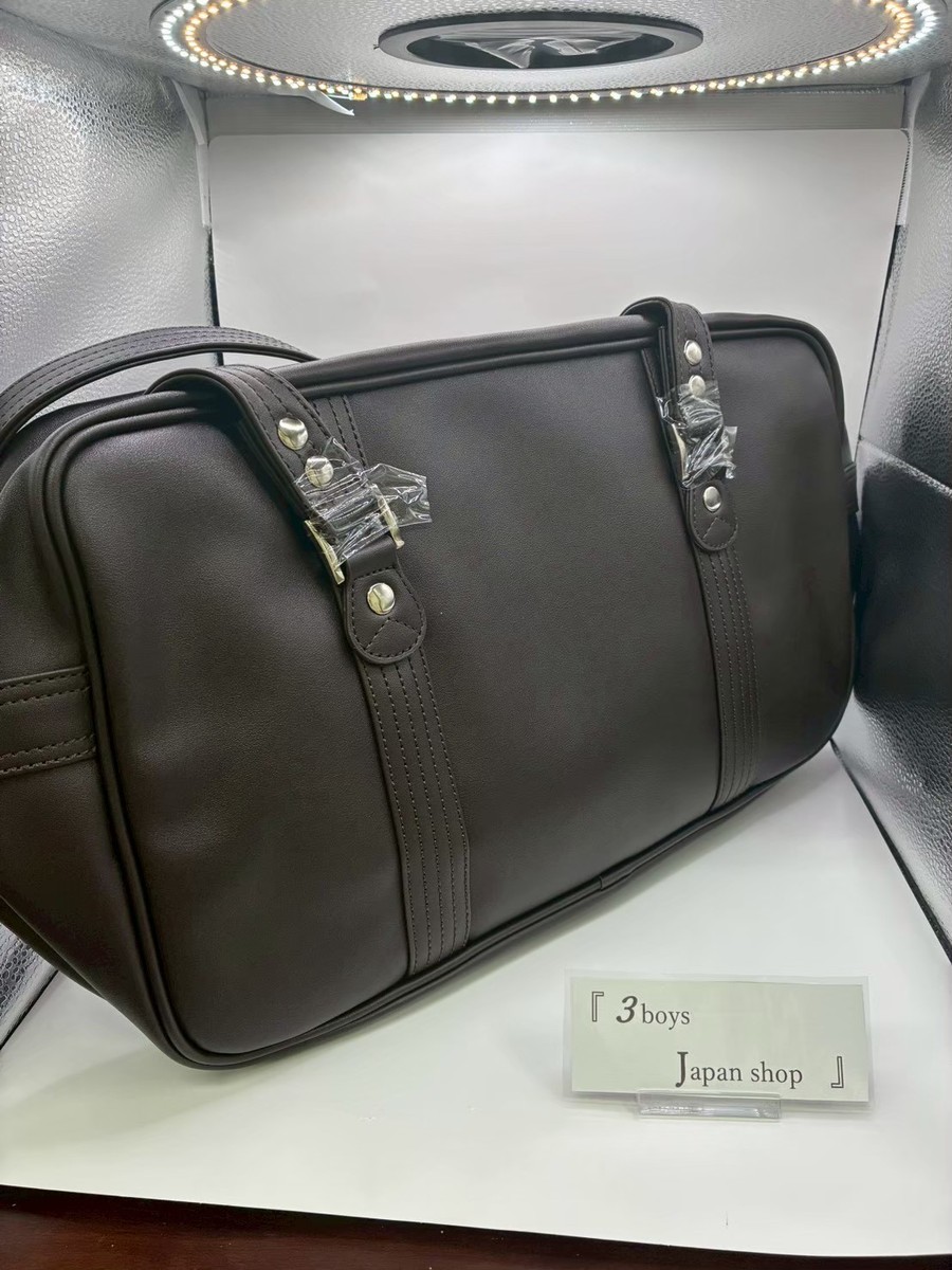 Eastboy School Bag Synthetic Leather A4 Size Chocolate x Brown