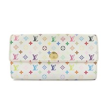 Louis Vuitton Monogram Multicolor Portefeuille Sarah Long Wallet Auth Used F/S
