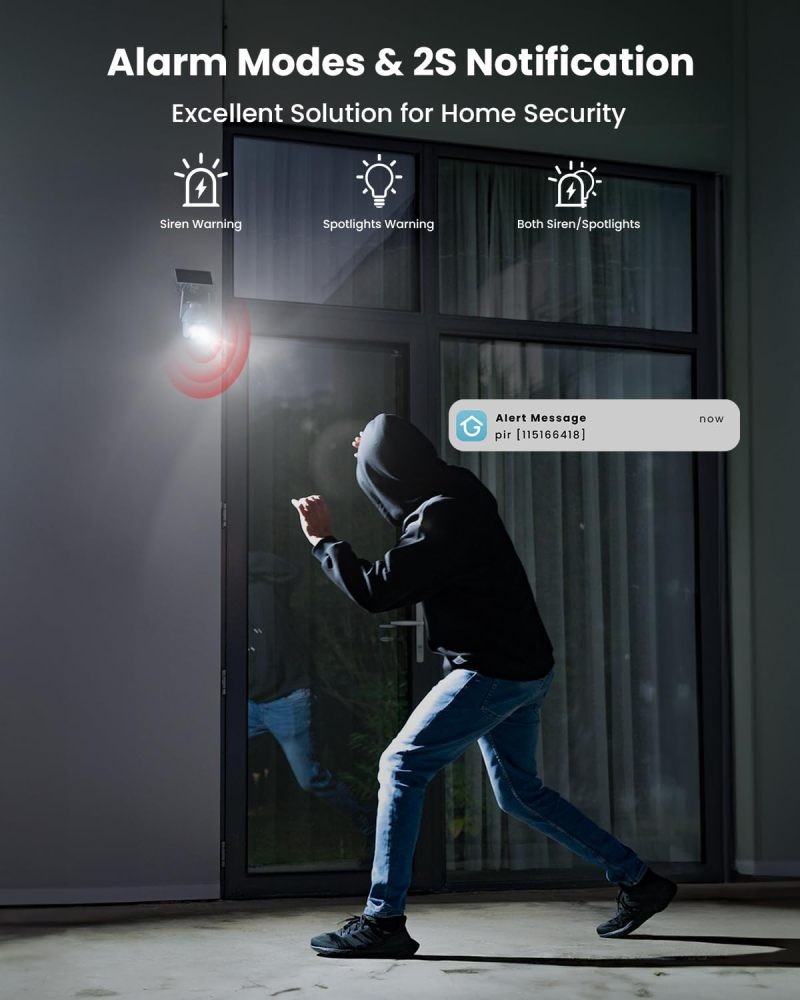 ieGeek Security Camera 2K with Solar Panel, 360° PTZ, Color Night Vision