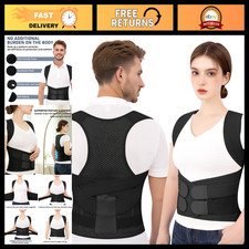 Adjustable Posture Corrector for Men  Women, Full Back Support Brace, Hunchback