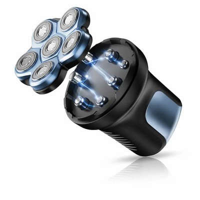 Glatzen Rasierer Herren 6D Kopfrasierer Elektrisch LED USB-C Wasserdicht