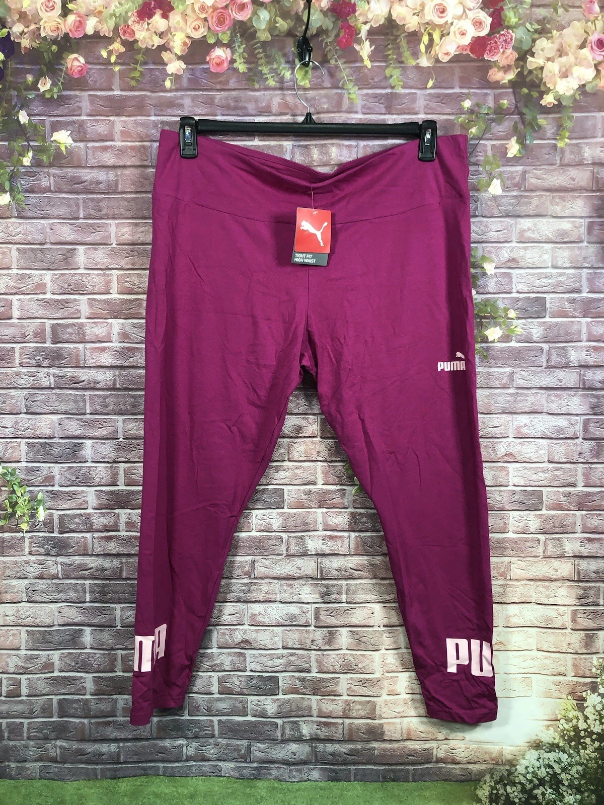 PUMA Pink Women's Activewear Leggings Size 3X