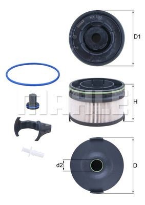MAHLE Kraftstofffilter für MERCEDES-BENZ