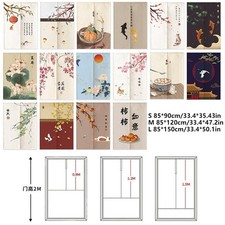 Door Curtain Doorway Tapestry Feng Shui Chinese Style Kitchen Room Divider Decor