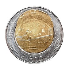 [NC] REPUBBLICA ITALIANA - 500 LIRE OCCHIO DI BUE - ERRORE (nc085d)