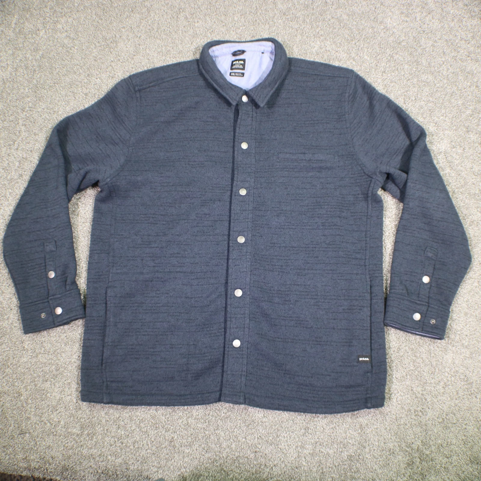 prAna Shacket Mens XXL Tri Thermal Threads Overshirt Polartec Button Up Jacket