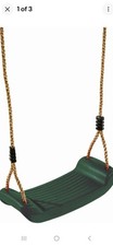 GREEN GARDEN PLASTIC SWING SEAT WITH ADJUSTABLE ROPES-NEW-BNIB-FREEPOST
