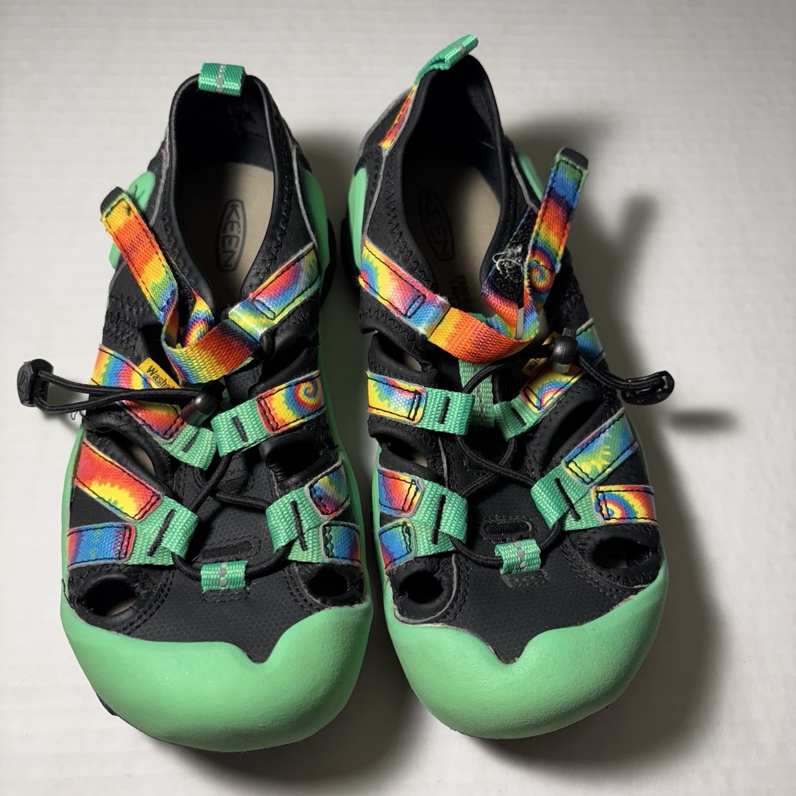 Sandali Keen Knotch Creek per bambini taglia 2 tie dye verde irlandese scarpe per bambini
