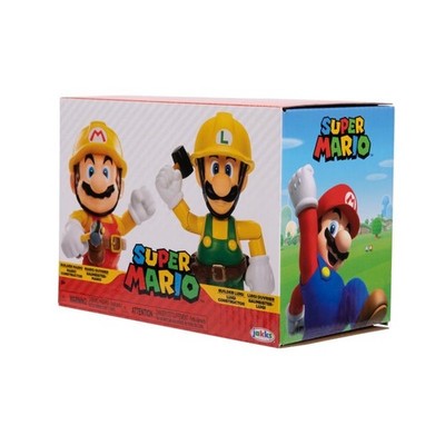 Nintendo Super Mario Figuren 2er-Pack: Mario Maker & Luigi Maker 10cm OVP NEU