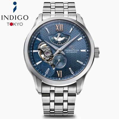 ORIENT STAR RK-AV0B08L LAYERED SKELETON Mechanical Automatic Blue 41mm Watch