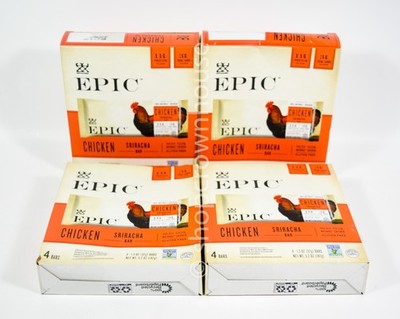 4 Epic CHICKEN Shiracha Bar 1.3oz 11g Protein box total 16 bars 07/16/2026