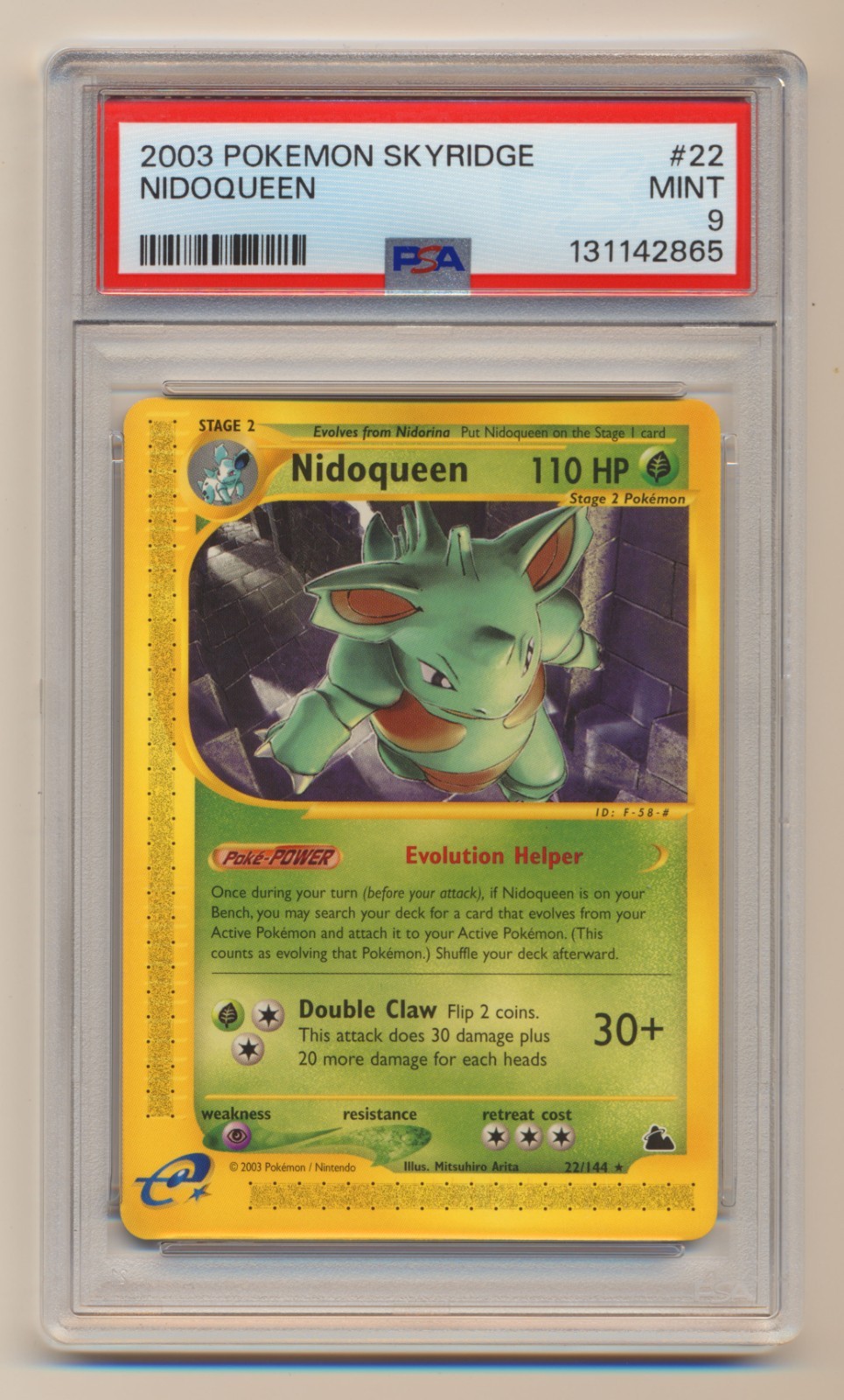 PSA 9 Pokemon Skyridge Rare Nidoqueen 22/144 MINT Condition!!