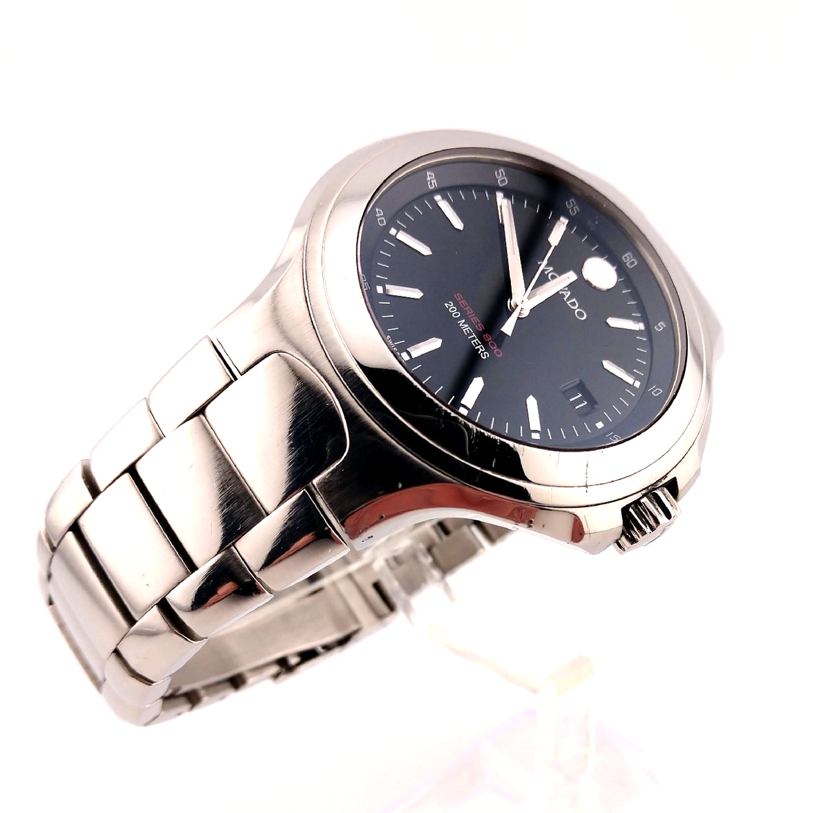 Movado Men's Series 800 SS W/Black Dial; Model #84.C2.1896