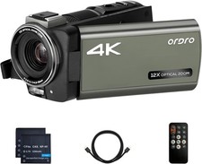ORDRO 12x Optical Zoom Camcorder AX65 4K Vide...