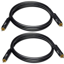 Cess1113f Rca Plug To Rca Plug Male To Male Audio Patch Cable 12 Gauge Shielded