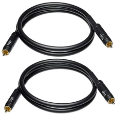 Cess1113f Rca Plug To Rca Plug Male To Male Audio Patch Cable 12 Gauge Shielded 