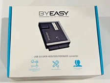 BYEASY SATA/IDE USB 3.0 Adapter, HD02 Hard Drive Reader with USB A & USB C – New
