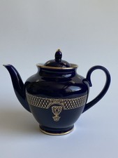 Imperial Lomonosov LFZ Russia Cobalt Blue Gold Accents Teapot w/Lid UNUSED