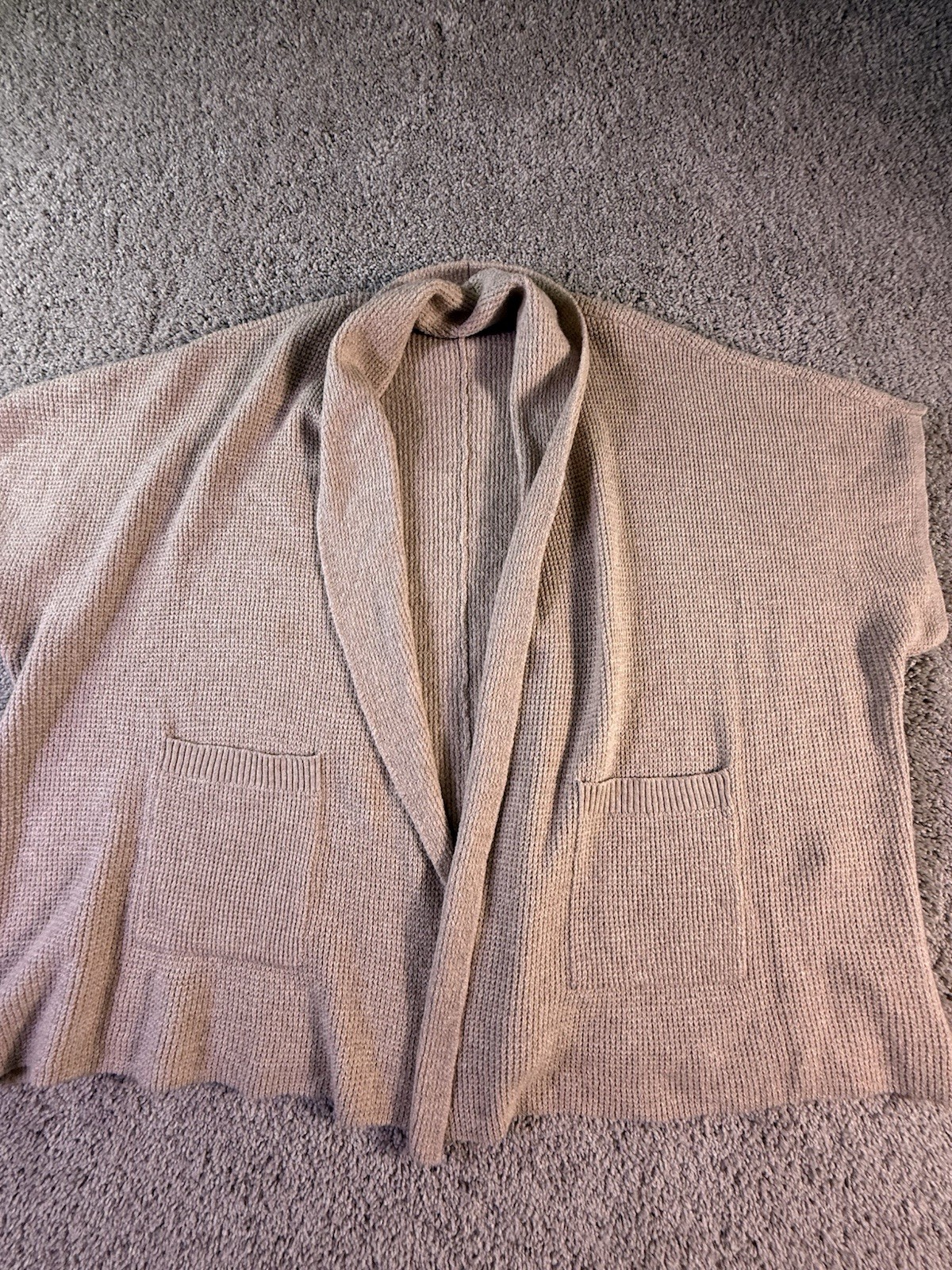 Aerie Open Front Oversized Cardigan Women's XS Beige