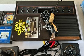 Atari CX-2600 Video Game System Console 2 Paddles Joysticks 12 Games w/ Box