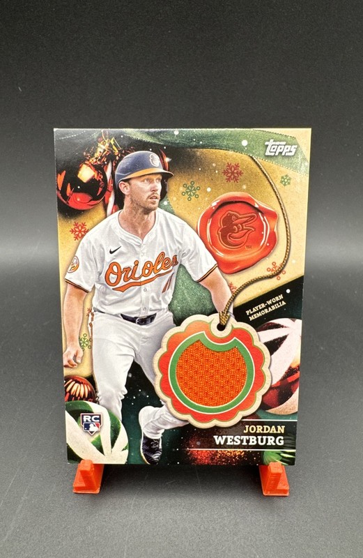 2024 Topps Holiday - Relics Jordan Westburg #RC-JW (MEM, RC) Baltimore Orioles