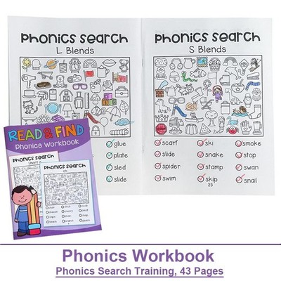 Read & Find Phonics Workbook | Preschool Kindergarten English Montessori