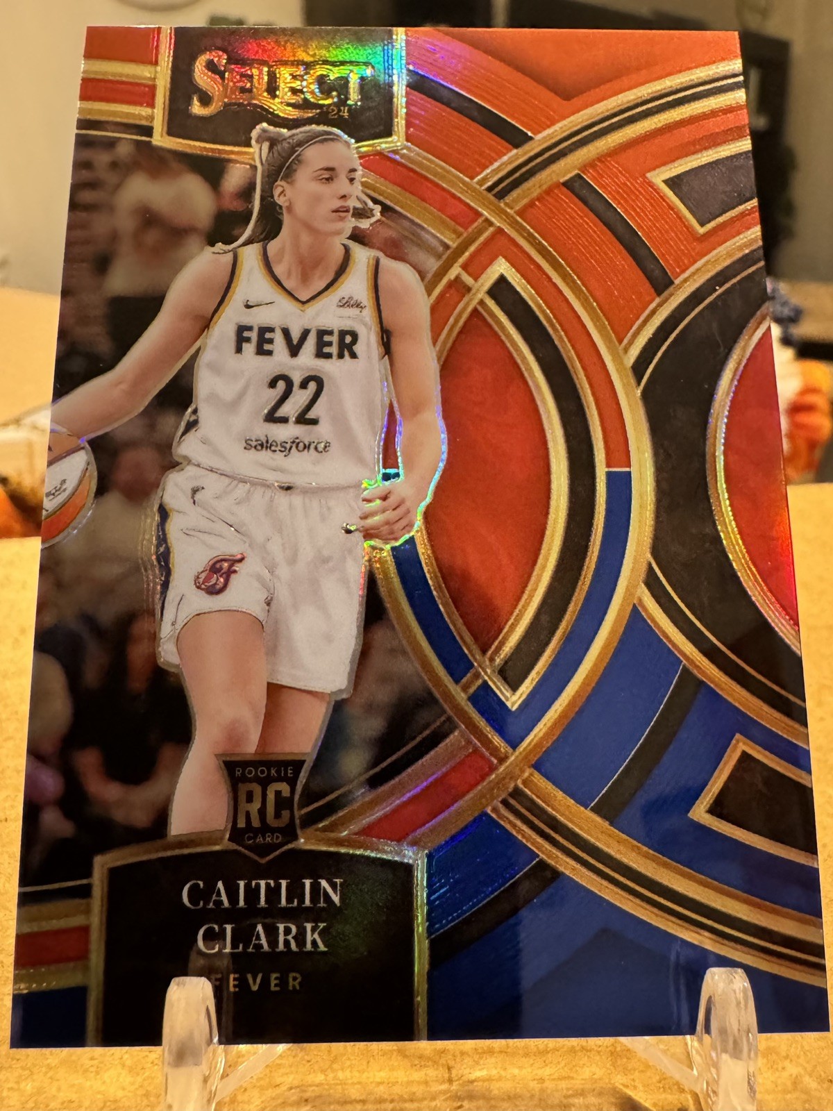 2024 Select WNBA Caitlin Clark Red Blue Premier Level Rookie # 155/399 Fever RC