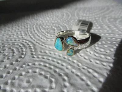 Ring Edelopal Silber vergoldet Gr. 56 UNIKAT hochwertig - Bild 1 von 4