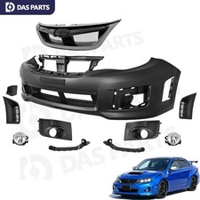 Front Bumper Cover Grille Kit With Tow Hook Fit For 2011-2014 Subaru Impreza Wrx