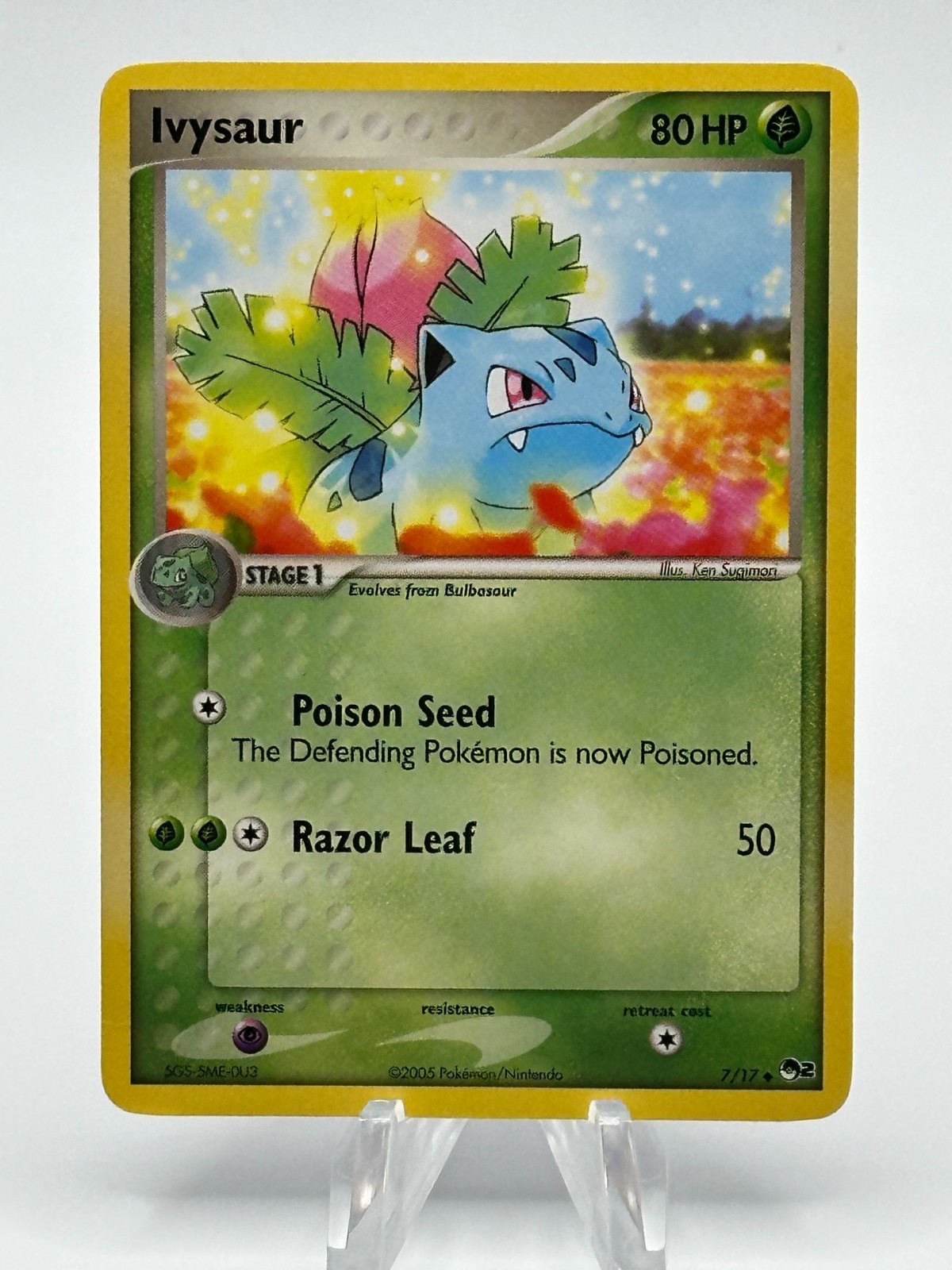 Ivysaur 7/17 Pop Series 2 Promo Vintage Pokemon Card LP