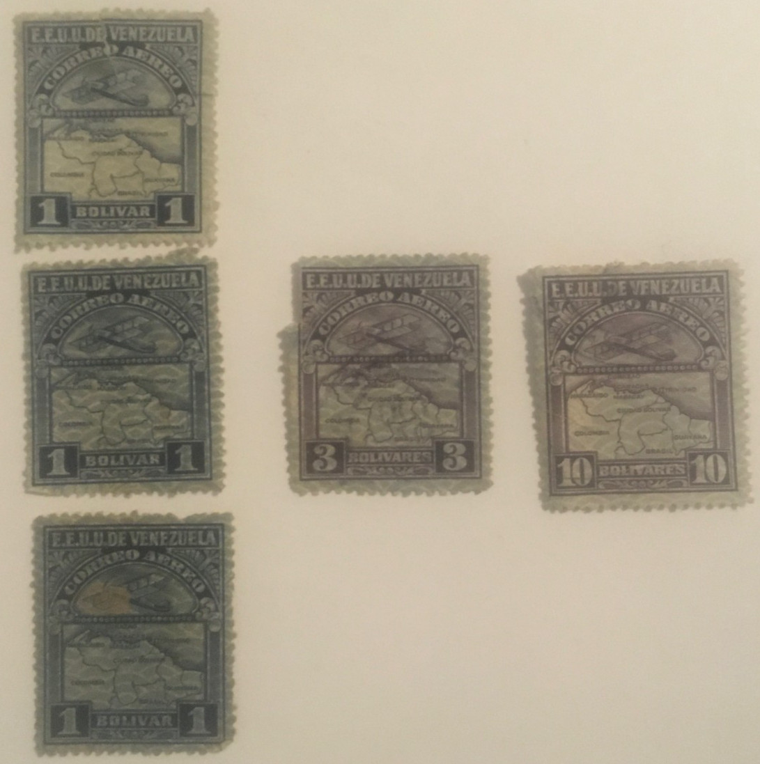 Venezuela Stamps 1932 Air Mail , Scott C24 , C34 & C39 ,Used , 8226