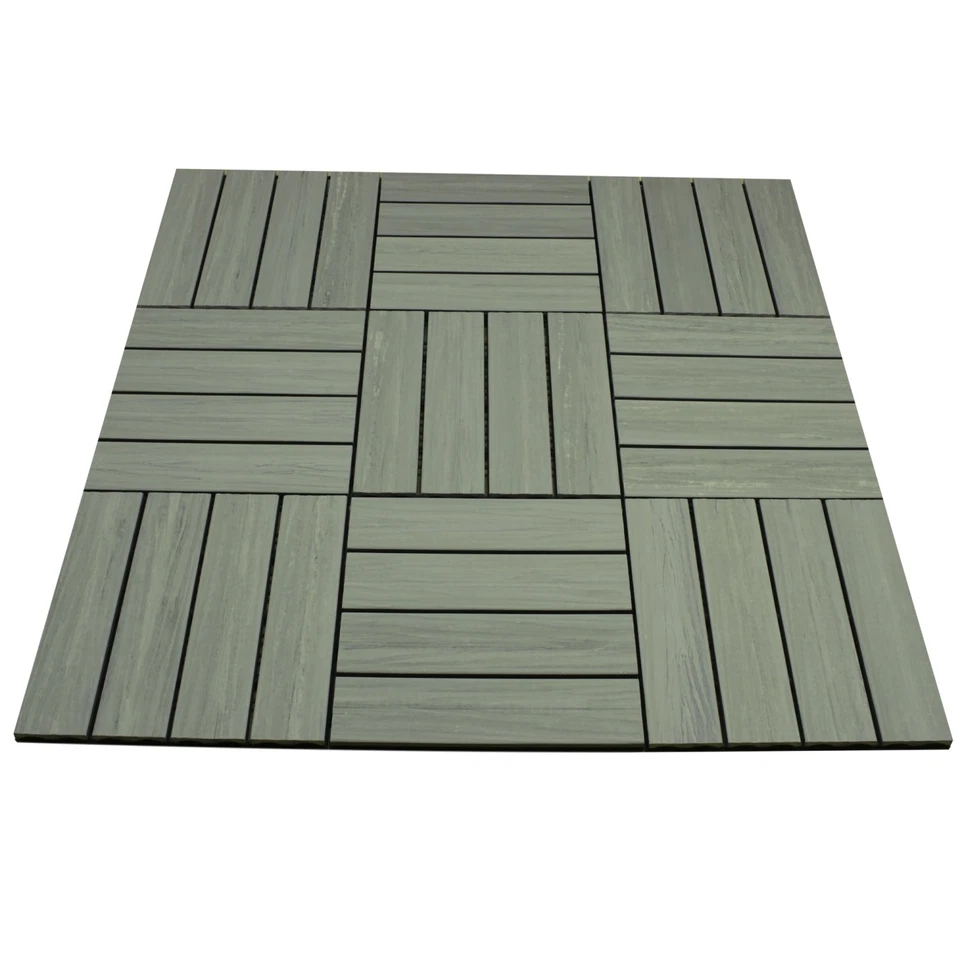 WPC Fliesen LAGERRÄUMUNG 30x30cm 3D Maserung Bodenbelag Fliese Garten Balkon - Bild 4 von 4