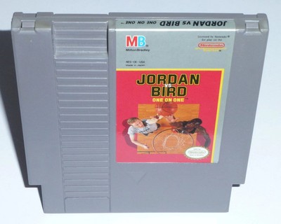 Jordon vs Bird One on One (Nintendo NES Authentic Game) Cleaned Tested Working