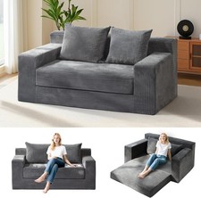 Convertible Sofa Bed Boneless Couch Loveseat Sleeper 2 in 1 Folding Couch Bed