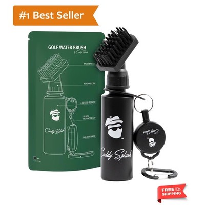 Golf Club Brush Cleaner with Water - Heavy Duty Retractable Clip- Squeeze Bot...
