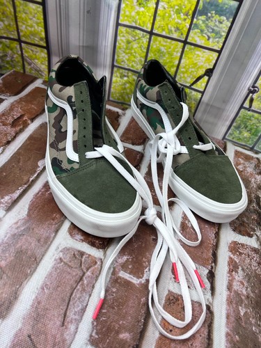 Vans Off The Wall Old Skool Camo Canvas Suede Skate 508731 8.5 men 10 women New - Picture 3 of 9