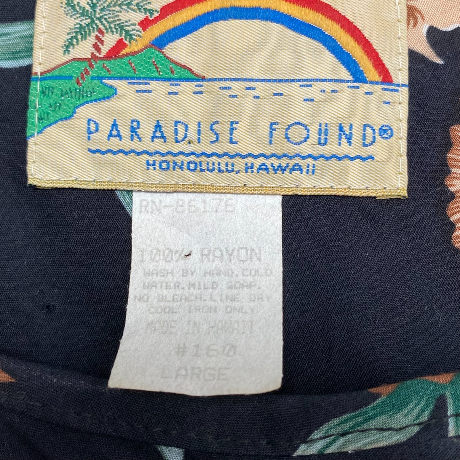 Paradise Found Hawaiian Star Orchid Black Tank Shealth Dress Sz L Coastal Beach