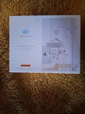 Crib Mobile Poms - Cloud Island Musical  White Noise