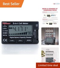 Digital Battery Tester Balancer 5-in-1 Cell Meter for LiPo NiMH Packs