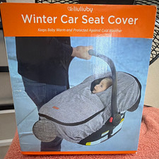 liuliuby Winter Car Seat Cover, Gray, Infant Unisex Baby Car Seat Accessory