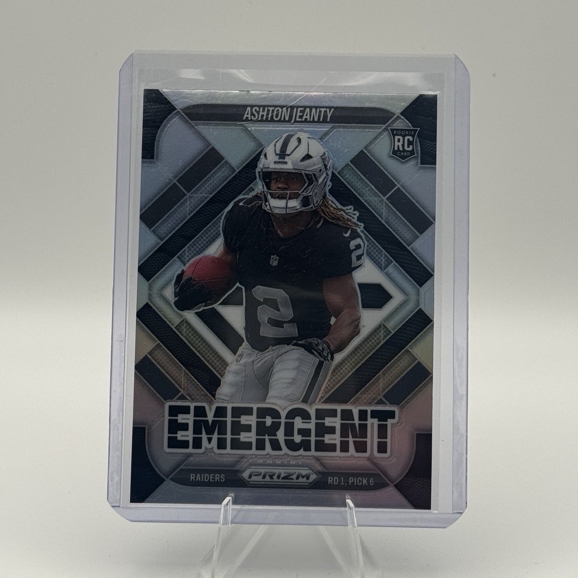 2025 Panini Prizm Emergent SILVER Rookie Ashton Jeanty #10 Raiders NFL