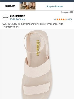 Cushionaire Women's Stretch Platform Sandal in Taupe