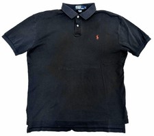 Polo Ralph Lauren Polo Shirt Mens L Black 100 Cotton Short Sleeve Classic
