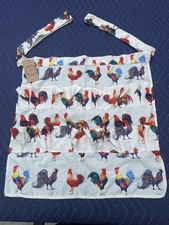 Chicken Egg Collecting Apron 12 Deep Pockets Rooster pattern Apron NWT