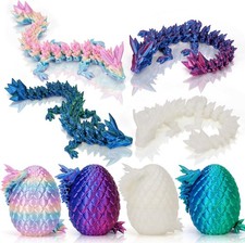 4PCS 3D Printed Dragon Eggs with Dragon Inside,Mini Easter Eggs Articulated Crys