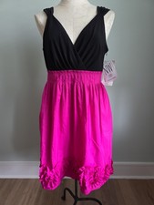 NW Collection Womens Black And Pink Dress With Tags And Pockets Size 10
