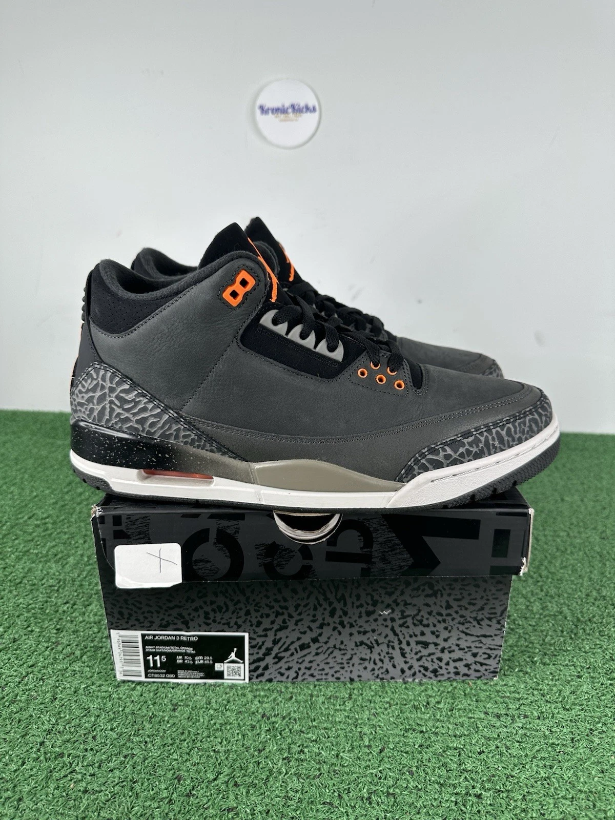 Size 11.5 - Air Jordan 3 Fear CT8532-080 - OG Box