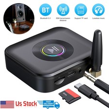 Bluetooth 5.1 Receiver Wireless 3.5mm Jack AUX to 2 RCA Audio Stereo Adapter NEW
