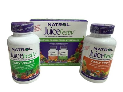 Natrol JuiceFestiv Daily Fruit and Daily Veggie, 240 Capsules - EXP 10-31-25